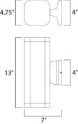 Foto para Lightray LED Wall Sconce Wet ABZ Acrylic PCB LED 4.75"x13"