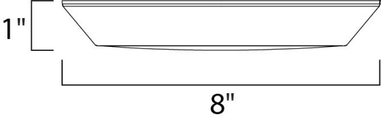 Foto para Convert LED Flush Mount SN White Opal Acrylic PCB LED 8"x1.1"
