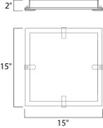 Foto para Trim LED 15" Bath Vanity SN Clear/Frosted PCB LED