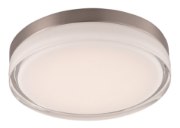 Foto para Illuminaire LED Flush Mount SN Clear/White Clear/White Glass PCB LED 11"x11"x2.5"