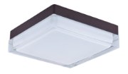 Foto para Illuminaire LED Flush Mount BZ Clear/White Clear/White Glass PCB LED 9.25"x9.25"x2.5"