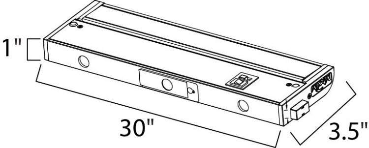 Picture of CounterMax MX-L-120-3K 30" 2700-4000K LED UC WT PCB LED