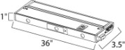 Foto para CounterMax MX-L-120-3K 36" 2700-4000K LED UC BZ PCB LED