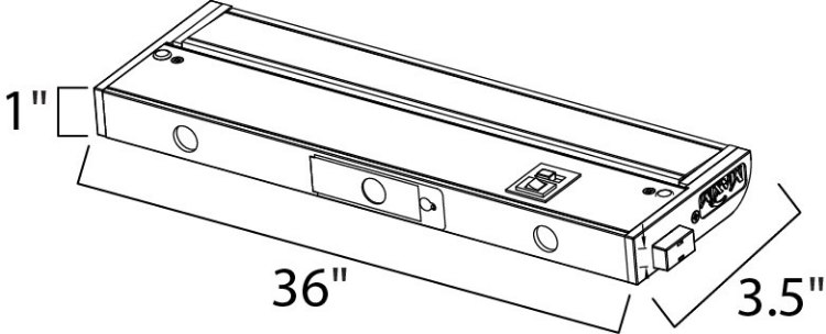 Picture of CounterMax MX-L-120-3K 36" 2700-4000K LED UC WT PCB LED