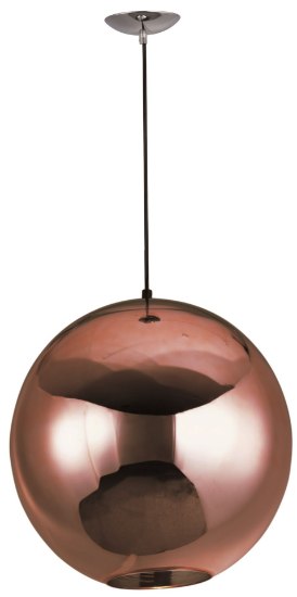 Foto para 60W Solar 1-Light Pendant PC Mirror Copper MB Incandescent (OA HT 16"-118")