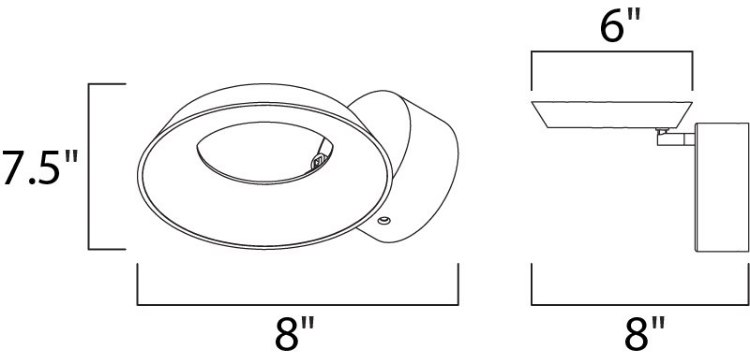 Foto para 7W Quantum LED Wall Sconce BK Acrylic PCB LED