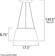 Foto para 30W Quantum LED Pendant BK Acrylic PCB LED (OA HT 10.5"-130.5")