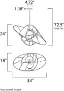 Foto para 11W Astro LED Pendant BKSST White GU24 LED (OA HT 25"-72.5") (CAN 4.72"x4.72"x1.38")