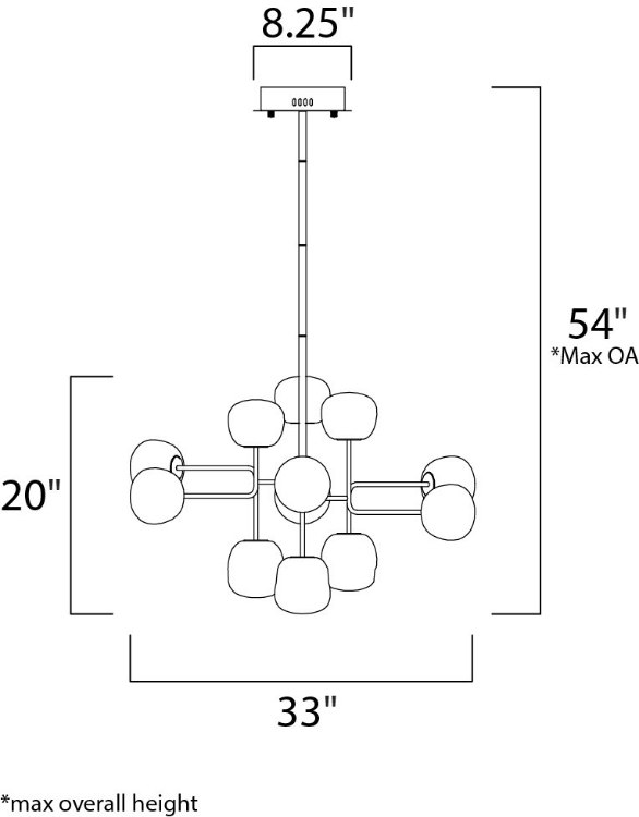 Foto para 4.8W Puffs 12-Light Pendant WT Matte White Opal Glass PCB LED (OA HT 24.5"-54") (CAN 8.25"x8.25"x2")