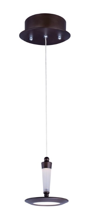 Foto para 7.2W Hilite 1-Light LED Pendant BZ White Acrylic PCB LED (OA HT 5.75"-125.75")