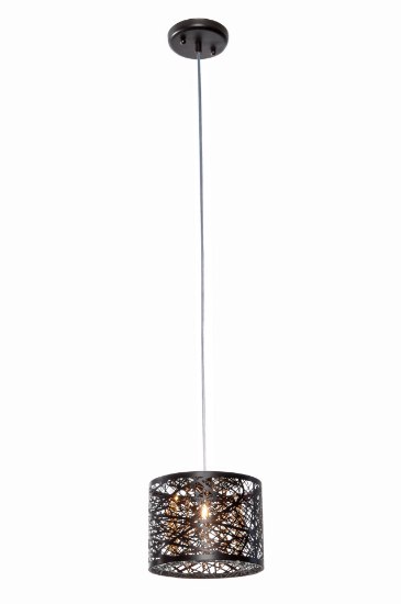 Picture of 2.9W Inca 1-Light Pendant W/LED Bulb BZ Cognac Stainless Steel G9 LED (OA HT 18"-130") (CAN 4.7"x4.7"x0.8")