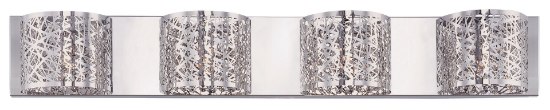 Picture of 2.9W Inca 4-Light Wall Mount W/LED Bulb PC Clear/White Stainless Steel G9 LED (CAN 32.7"x5.12"x1.4")