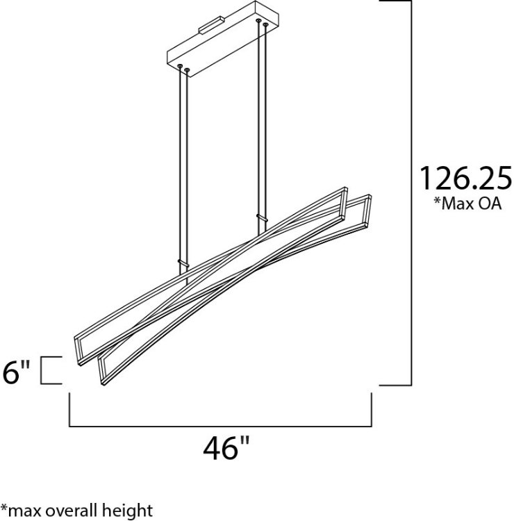 Foto para 68W Phase LED Pendant MW PCB LED (OA HT 8.25"-126.25") (CAN 15"x4"x2.25")