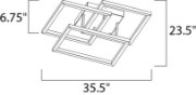 Foto para 86W Traverse LED Flush Mount CHP PCB LED