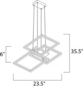 Foto para 86W Traverse LED Pendant CHP Acrylic PCB LED (OA HT 7.75"-127.75") (CAN 11.25"x4.75"x1.75")