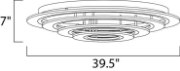 Foto para 116W Saturn II LED 4-Light Flush Mount MS Matte White Frosted Acrylic PCB LED (CAN 33.5"x33.5"x1.5")