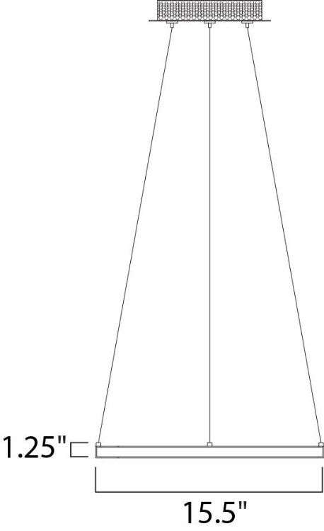 Foto para 8.6W Hoops LED Pendant PC Acrylic PCB LED (OA HT 5"-125") (CAN 8.3"x8.3"x1.2")