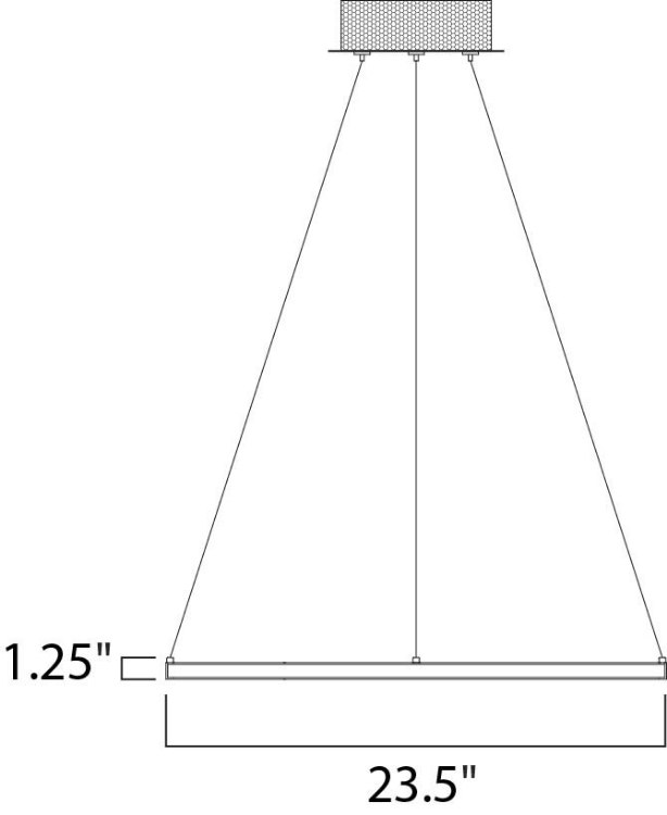 Foto para 13.3W Hoops LED Pendant PC Acrylic PCB LED (OA HT 5"-125") (CAN 8.3"x8.3"x1.2")