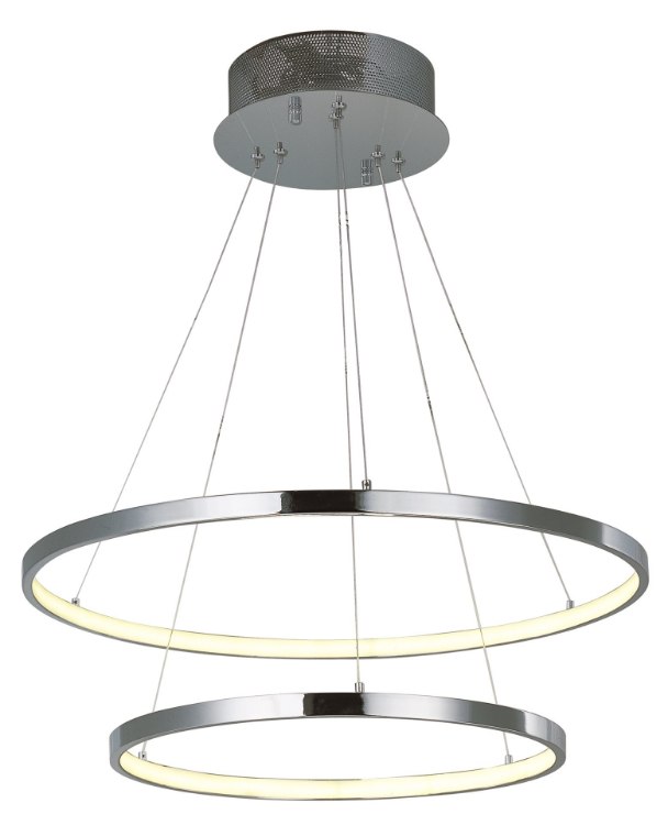 Foto para 23W Hoops LED Pendant PC Acrylic PCB LED (OA HT 12"-130") (CAN 9.1"x9.1"x1.2")