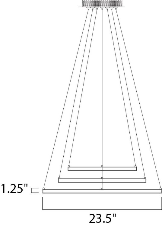 Foto para 30.6W Hoops LED Pendant PC Acrylic PCB LED (OA HT 12"-130") (CAN 9.1"x9.1"x1.9")