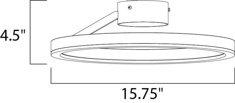 Foto para 20W Cirque LED Flush / Wall Mount MW Acrylic PCB LED