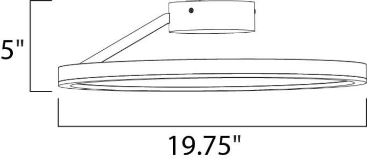 Foto para 31W Cirque LED Flush / Wall Mount MW Acrylic PCB LED
