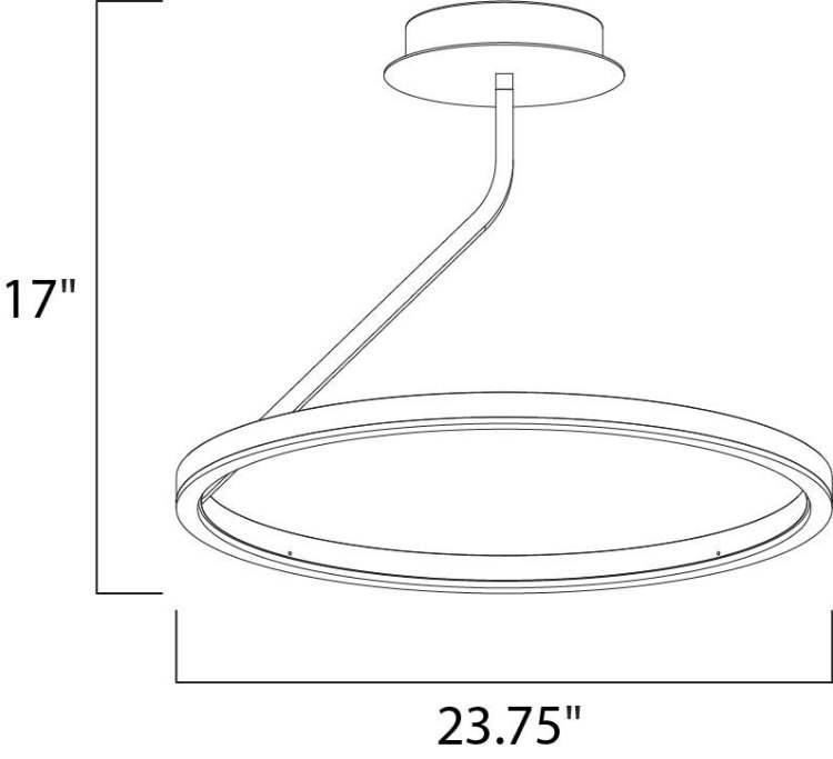 Foto para 43W Cirque LED Semi-Flush Mount MW