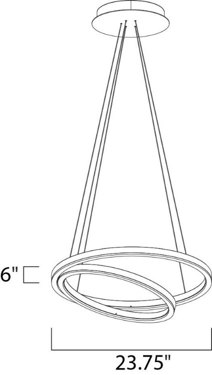 Foto para 67W Cirque LED Pendant MW Acrylic PCB LED (OA HT 13"-126")