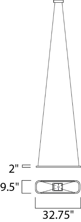 Foto para 13W Jibe LED Pendant MW Acrylic PCB LED (OA HT 19.75"-122.75") (CAN 9.8"x5.9"x1.8")