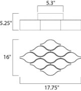 Foto para 5.22W Billow LED 9-Light Wall / Flush Mount MW PCB LED (CAN 7.8"x5.3"x2")