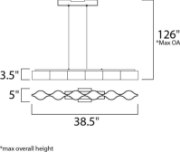 Picture of 4W Billow LED Pendant MW Acrylic PCB LED (OA HT 39.5"-126") (CAN 14"x2.7"x2")