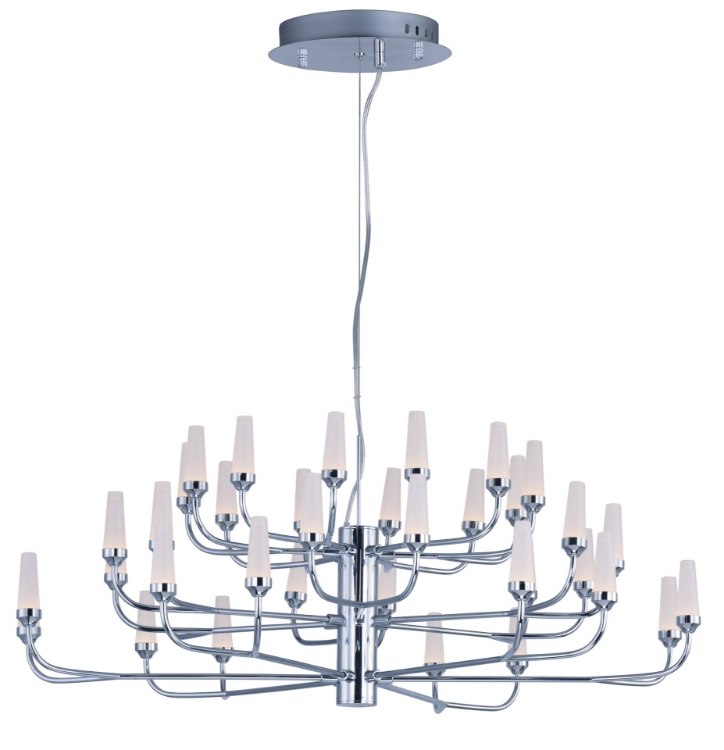 Foto para 1.2W Candela LED Pendant PC Frost White Frosted Acrylic PCB LED 32.75"x32.75"x12.75" (OA HT 15.75"-135.75")