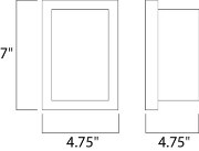 Foto para 7.2W Pizzazz LED Wall Mount COF Clear Ice Crystal Sand on Acry PCB LED 4.75"x7"