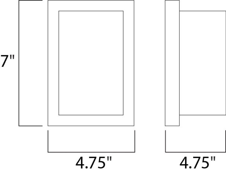 Foto para 7.2W Pizzazz LED Wall Mount COF Clear Ice Crystal Sand on Acry PCB LED 4.75"x7"