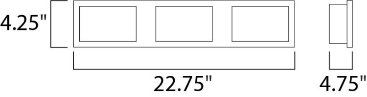 Foto para 7.2W Pizzazz LED Wall Mount COF Clear Ice Crystal Sand on Acry PCB LED 22.75"x4.25"
