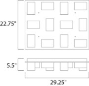 Foto para 7.2W Pizzazz LED Flush Mount PC Clear Ice Crystal Sand on Acry PCB LED 29.25"x22.75"x5.5"