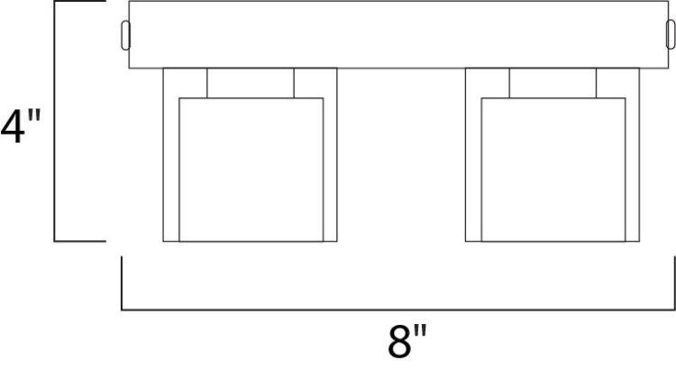 Foto para 2.2W Blocs LED 4-Light Flush Mount PC Clear Glass G9 LED