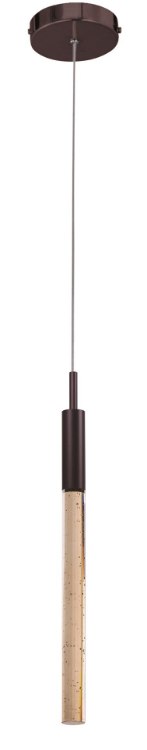 Foto para 7.5W Scepter 1-Light Pendant BRZ Champagne Bubble Crystal Faceted Bubble Glass PCB LED (OA HT 20"-140")