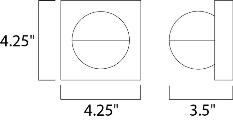 Foto para 4W Alumilux LED Wall Sconce WT PCB LED 4.25"x4.25"