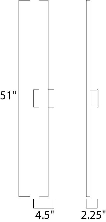 Foto para 15W Alumilux LED outdoor Wall Sconce WT PCB LED 4.5"x51"