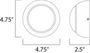 Picture of 4W Alumilux LED Outdoor Wall Sconce SA PCB LED 4.75"x4.75"