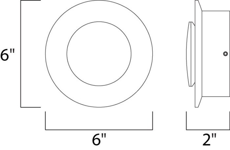 Foto para 4W Alumilux LED Wall Sconce WT PCB LED 6"x6"