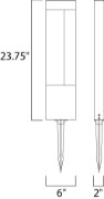 Foto para 8.4W Alumilux LED Pathway Wet BZ PCB LED (CAN 5.75"x1.5"x1.25")