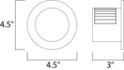 Picture of 4W Alumilux LED Outdoor Wall Sconce SA PCB LED 4.5"x4.5"