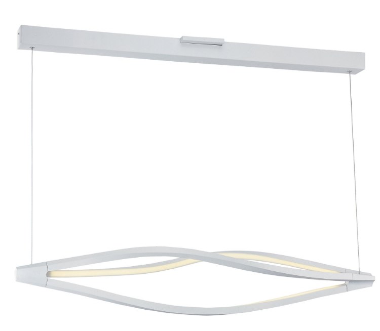 Foto para 7.6W Cyclone LED Pendant MW Matte White Acrylic PCB LED 42.25"8.75" (OA HT 10.5"-128.75")