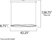 Picture of 7.6W Cyclone LED Pendant MW Matte White Acrylic PCB LED 42.25"8.75" (OA HT 10.5"-128.75")