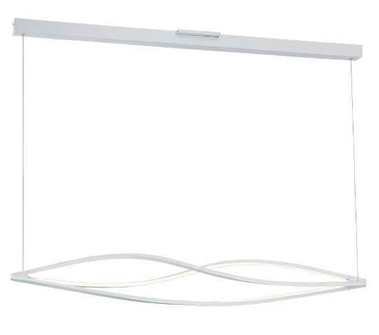 Foto para 14.6W Cyclone LED Pendant MW Matte White Acrylic PCB LED 71"x8.75" (OA HT 10.75"-129.75")