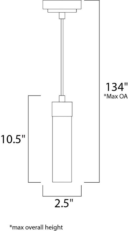 Foto para 2.4W Cilandro LED 1-Light Pendant SN Matte White Opal Glass PCB LED (OA HT 24"-134")