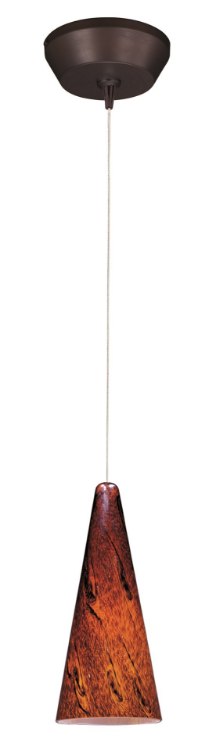 Foto para 50W Lava 1-Light RapidJack Pendant and Canopy BZ Amber Lava Glass 12V GY6.35 T4 Xenon 5.1"x5.1"x10" (OA HT 3.15"-133.15") (CAN 5.1"x5.1"x1.65")