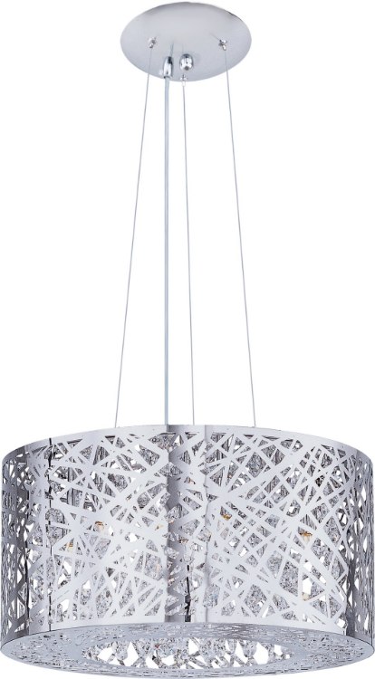 Foto para 2.9W Inca 7-Light Pendant W/LED Bulb PC Clear/White Stainless Steel G9 LED (OA HT 18"-130")